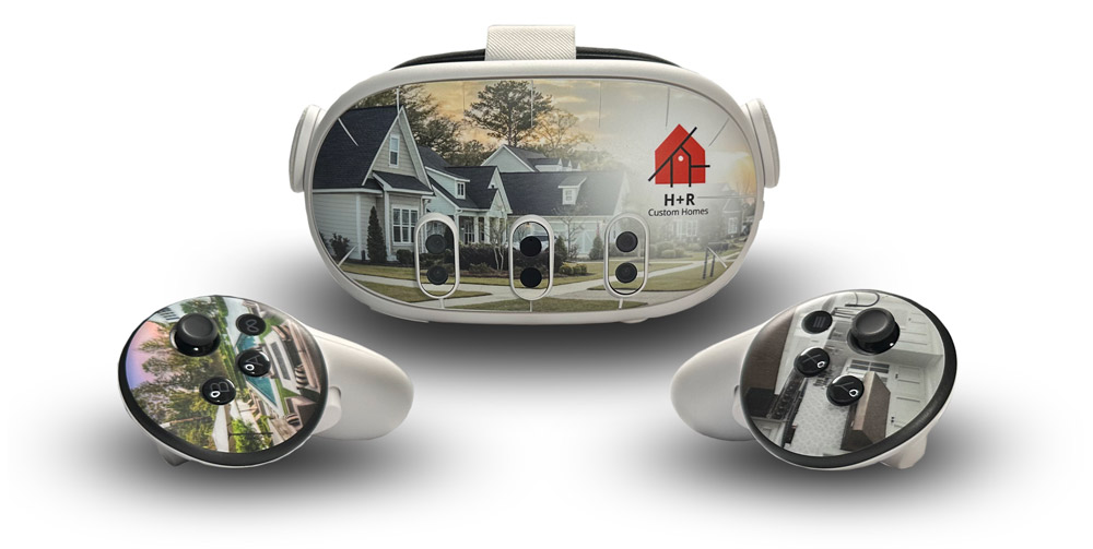 vres-virtual-reality-branded-headset-and-controllers-2 branded headsets for real estate
